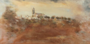 Vista de Cantillana Óleo sobre madera • 2010 100 x 50 cm.